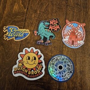 Dutch Bros Coffee Five Sticker Set